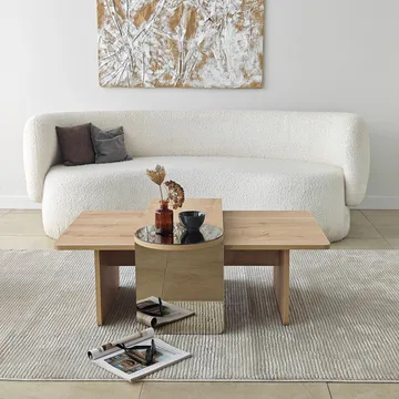 Dasina Soffbord 105 cm - Bronzie/Safir Ek - Möbler - Bord & matgrupper - Soffbord