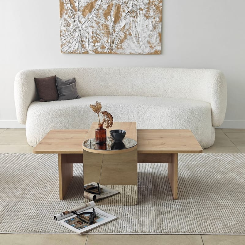 Dasina Soffbord 105 cm - Bronzie/Safir Ek - Möbler - Bord & matgrupper - Soffbord
