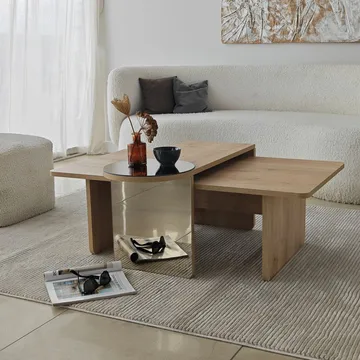 Dasina Soffbord 105 cm - Bronzie/Safir Ek - Möbler - Bord & matgrupper - Soffbord