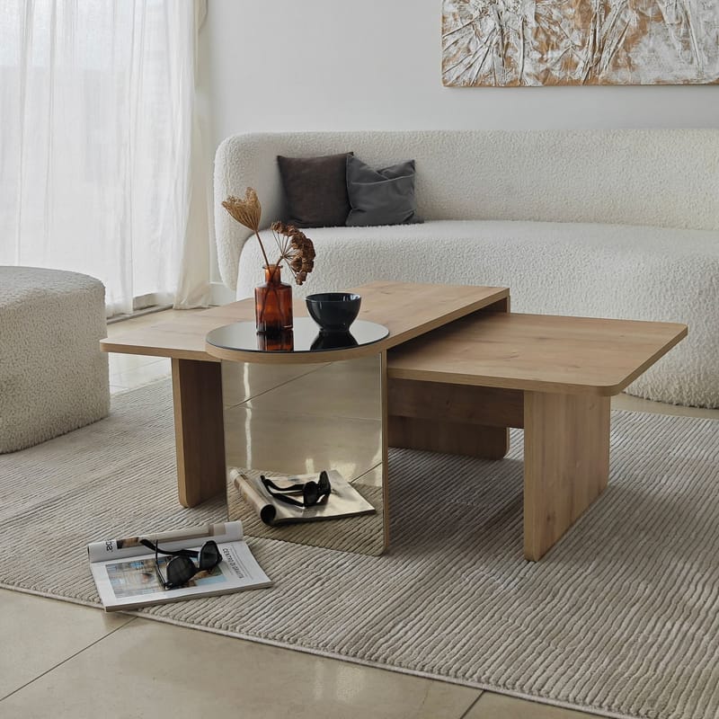 Dasina Soffbord 105 cm - Bronzie/Safir Ek - Möbler - Bord & matgrupper - Soffbord