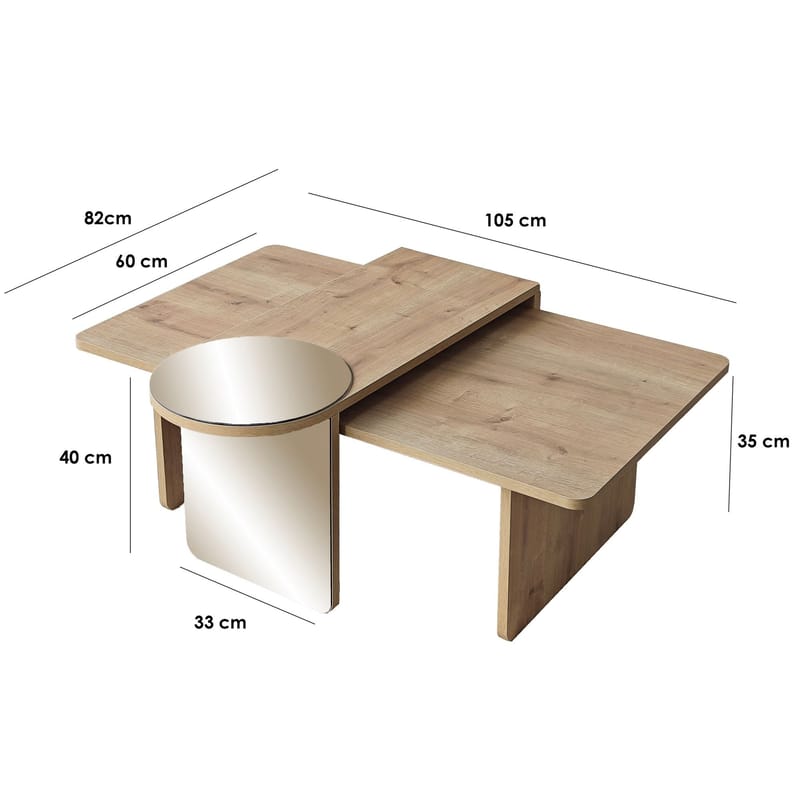 Dasina Soffbord 105 cm - Bronzie/Safir Ek - Möbler - Bord & matgrupper - Soffbord