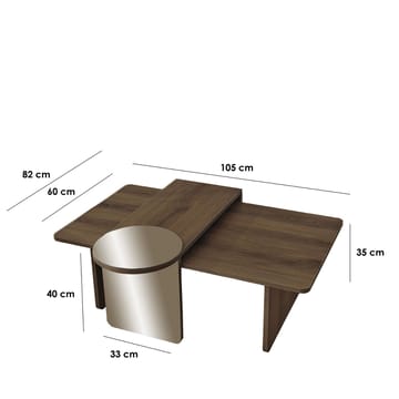 Dasina Soffbord 105 cm - Bronzie/Valnöt - Möbler - Bord & matgrupper - Soffbord