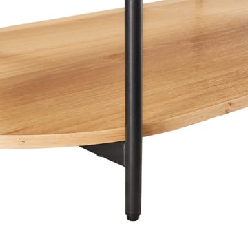 Davia 115 cm Ovalt Soffbord med Hyllor i Ek - Brun|Svart - Möbler - Bord & matgrupper - Soffbord