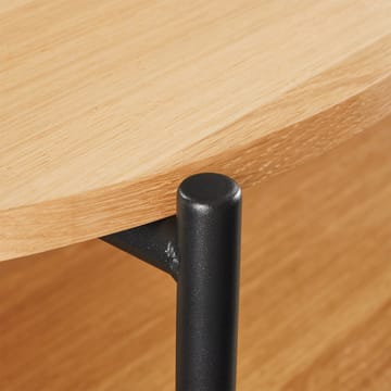 Davia 115 cm Ovalt Soffbord med Hyllor i Ek - Brun|Svart - Möbler - Bord & matgrupper - Soffbord