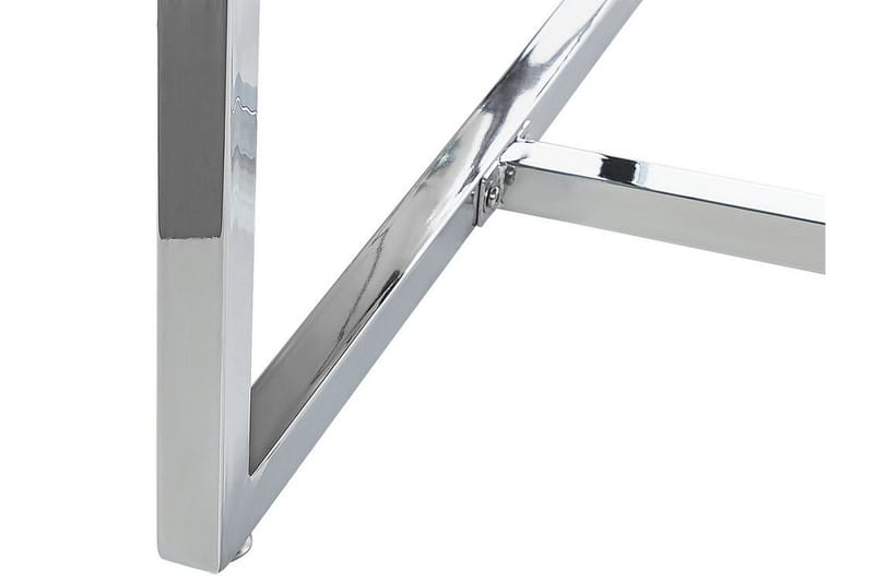 Davson Rektangulärt Matbord 160 cm med Glasskiva och Metallutseende - Transparent - Möbler - Bord & matgrupper - Matbord & köksbord