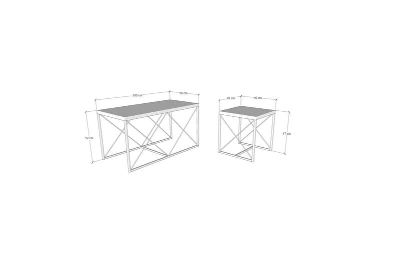 Defneia Soffbord 100 cm - Svart/Gul - Möbler - Bord & matgrupper - Soffbord