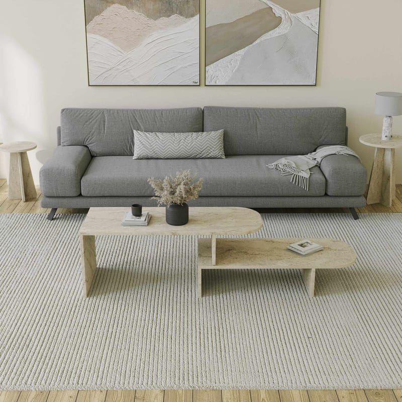 Deliones Soffbord 100 cm - Travertin - Möbler - Bord & matgrupper - Soffbord