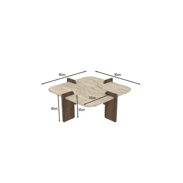 Denros Soffbord 90 cm - Brun/Mörkbrun - Möbler - Bord & matgrupper - Soffbord