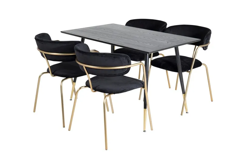 Dipp Matbord 120 cm med 4 Arrow Fåtölj
