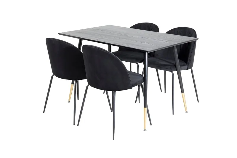 Dipp Matbord 120 cm med 4 Wrinkles Matstol