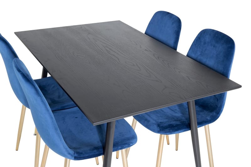 Dipp Matbord 120 cm med 4 Polar Köksstol Sammet - Möbler - Bord & matgrupper - Matgrupper