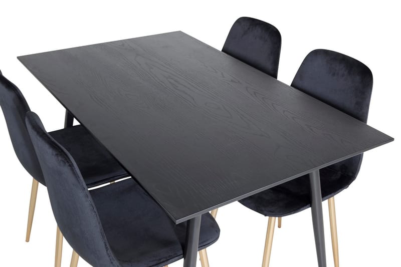 Dipp Matbord 120 cm med 4 Polar Köksstol Sammet - Möbler - Bord & matgrupper - Matgrupper