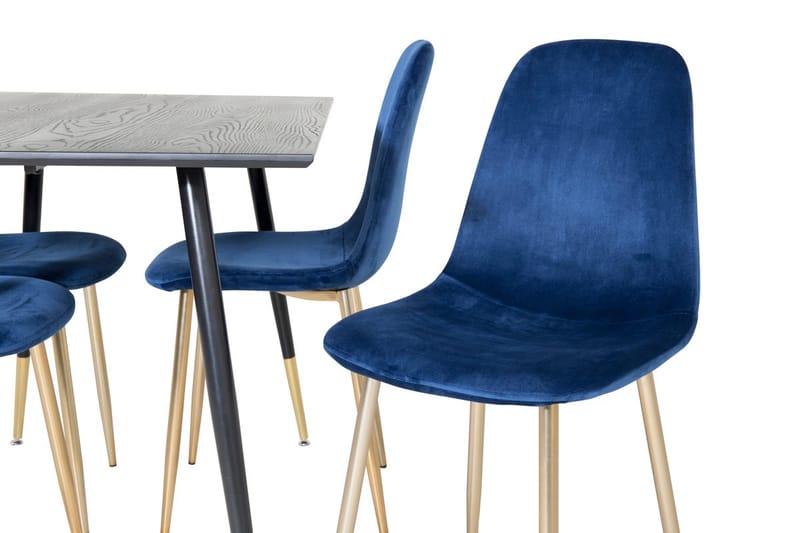 Dipp Matbord 120 cm med 4 Polar Köksstol Sammet - Möbler - Bord & matgrupper - Matgrupper