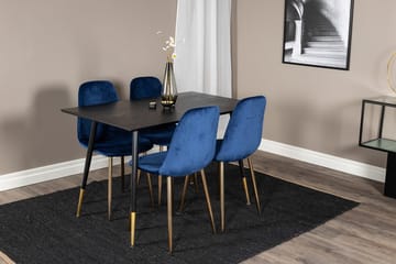 Dipp Matbord 120 cm med 4 Polar Köksstol Sammet - Möbler - Bord & matgrupper - Matgrupper