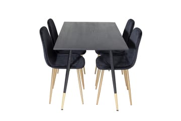 Dipp Matbord 120 cm med 4 Polar Köksstol Sammet - Möbler - Bord & matgrupper - Matgrupper