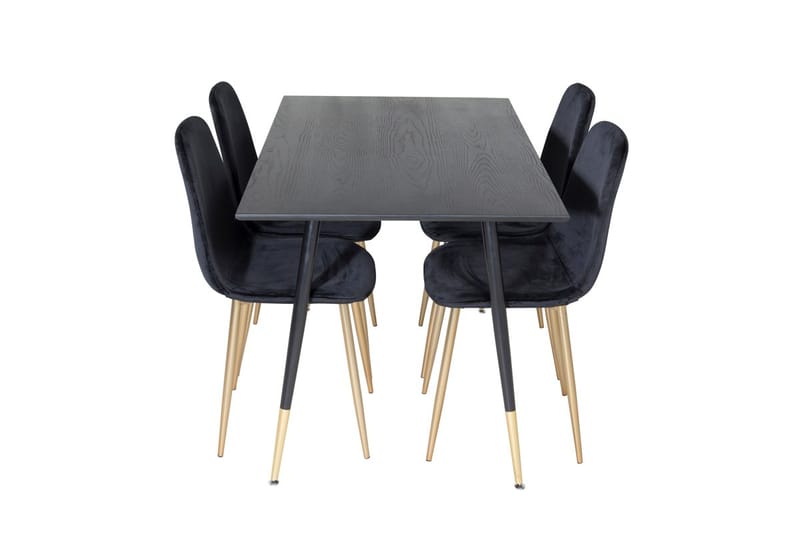 Dipp Matbord 120 cm med 4 Polar Köksstol Sammet - Möbler - Bord & matgrupper - Matgrupper