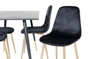 Dipp Matbord 120 cm med 4 Polar Köksstol Sammet - Möbler - Bord & matgrupper - Matgrupper