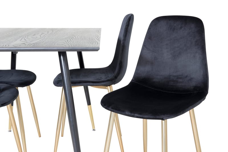 Dipp Matbord 120 cm med 4 Polar Köksstol Sammet - Möbler - Bord & matgrupper - Matgrupper