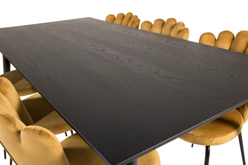 Dipp Matbord 180 cm med 6 Limhamn Stol Sammet - Möbler - Bord & matgrupper - Matgrupper