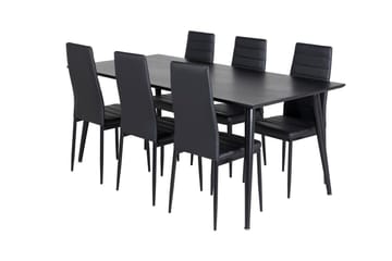 Dipp Matbord 180 cm med 6 Slim Matstol - Möbler - Bord & matgrupper - Matgrupper