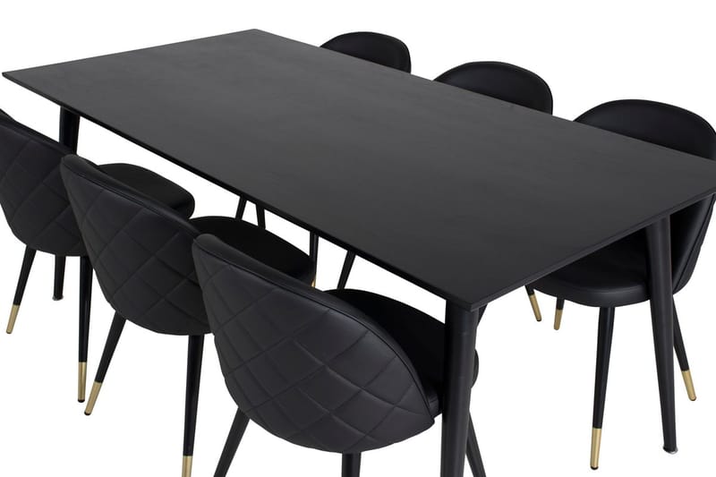 Dipp Matbord 180 cm med 6 Velvet Deluxe Matstol - Möbler - Bord & matgrupper - Matgrupper