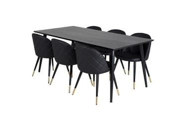 Dipp Matbord 180 cm med 6 Velvet Deluxe Matstol - Möbler - Bord & matgrupper - Matgrupper