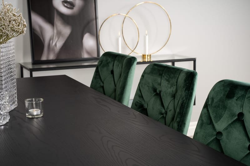 Dipp Matbord 180 cm med 6 Velvet Deluxe Sammetsstol - M öbler - Bord & matgrupper - Matgrupper