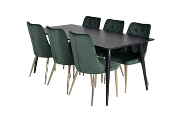 Dipp Matbord 180 cm med 6 Velvet Deluxe Sammetsstol - Möbler - Bord & matgrupper - Matgrupper