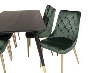 Dipp Matbord 180 cm med 6 Velvet Deluxe Sammetsstol - Möbler - Bord & matgrupper - Matgrupper