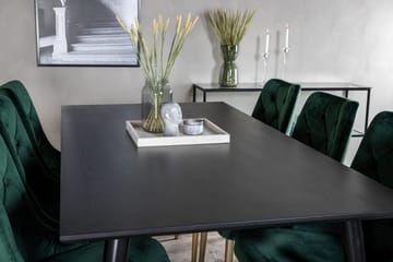 Dipp Matbord 180 cm med 6 Velvet Deluxe Sammetsstol - Möbler - Bord & matgrupper - Matgrupper
