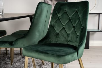 Dipp Matbord 180 cm med 6 Velvet Deluxe Sammetsstol - Möbler - Bord & matgrupper - Matgrupper