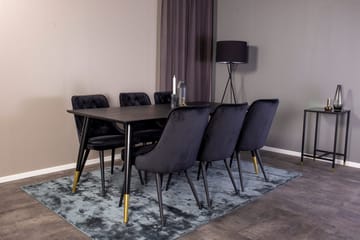 Dipp Matbord 180 cm med 6 Velvet Deluxe Sammetstol - Möbler - Bord & matgrupper - Matgrupper