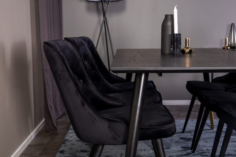 Dipp Matbord 180 cm med 6 Velvet Deluxe Sammetstol - Möbler - Bord & matgrupper - Matgrupper