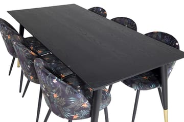 Dipp Matbord 180 cm med 6 Velvet Matstol - Möbler - Bord & matgrupper - Matgrupper