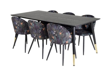 Dipp Matbord 180 cm med 6 Velvet Matstol - Möbler - Bord & matgrupper - Matgrupper