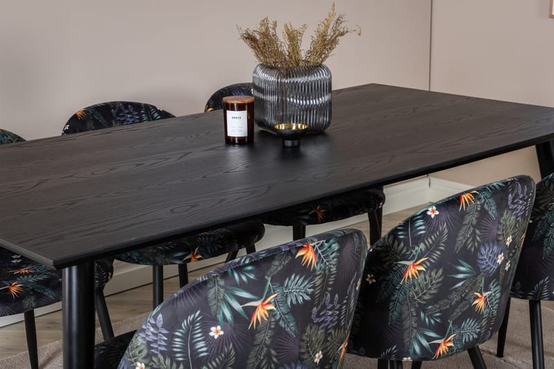Dipp Matbord 180 cm med 6 Velvet Matstol - Möbler - Bord & matgrupper - Matgrupper