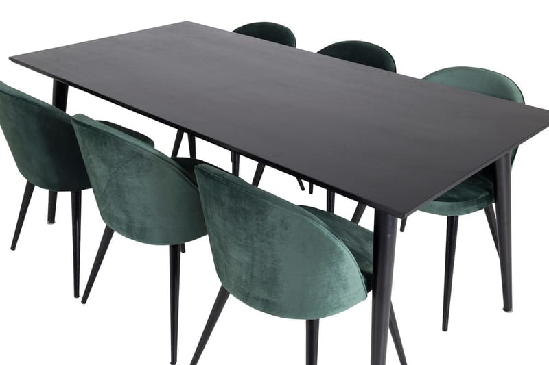Dipp Matbord 180 cm med 6 Velvet Sammetsstol - Möbler - Bord & matgrupper - Matgrupper