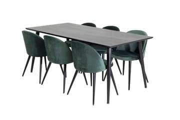 Dipp Matbord 180 cm med 6 Velvet Sammetsstol - Möbler - Bord & matgrupper - Matgrupper
