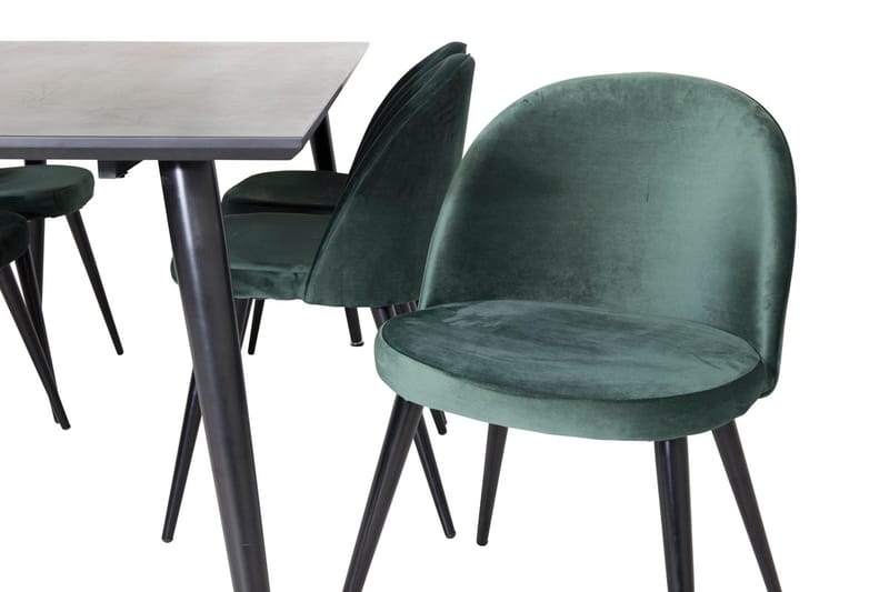 Dipp Matbord 180 cm med 6 Velvet Sammetsstol - Möbler - Bord & matgrupper - Matgrupper