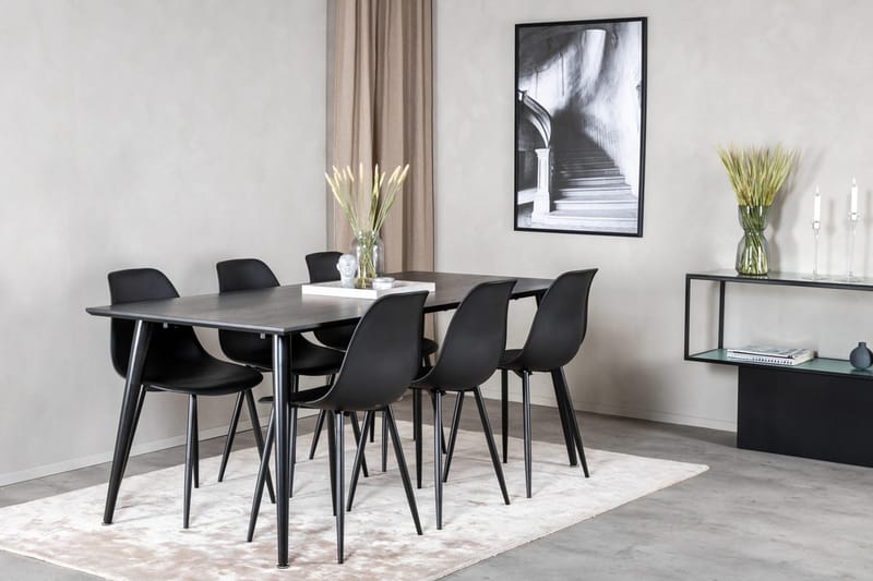 Dipp Matbord 180 cm med 6 Polar Matstol