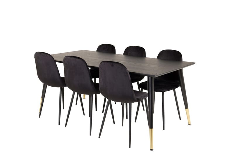 Dipp Matbord 180 cm med 6 Polar Köksstol - Möbler - Bord & matgrupper - Matgrupper