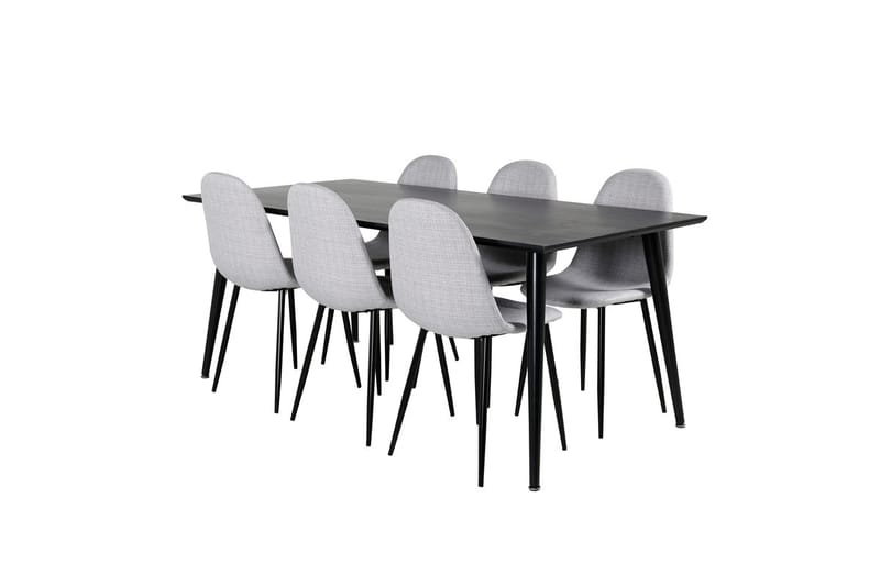 Dipp Matbord 180 cm med 6 Polar Matstol - Möbler - Bord & matgrupper - Matgrupper