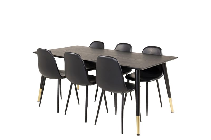 Dipp Matbord 180 cm med 6 Polar Köksstol - Möbler - Bord & matgrupper - Matgrupper