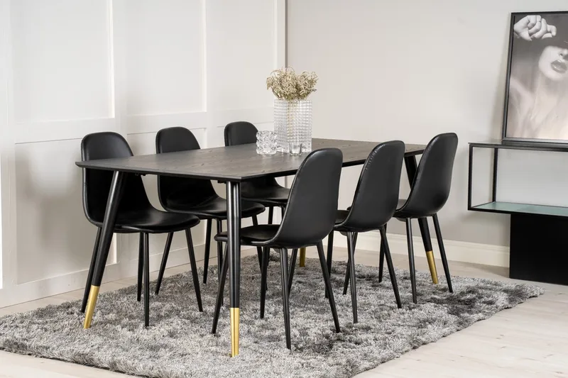 Dipp Matbord 180 cm med 6 Polar Köksstol