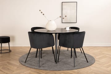 Dipp Matbord med 4 Berit Karmstol med Armstöd - Möbler - Bord & matgrupper - Matgrupper