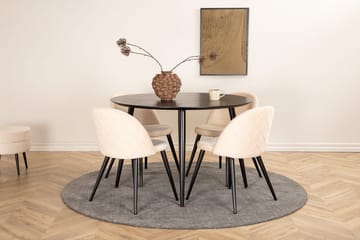 Dipp Matbord med 4 Velvet Stitches Matstol - Möbler - Bord & matgrupper - Matgrupper