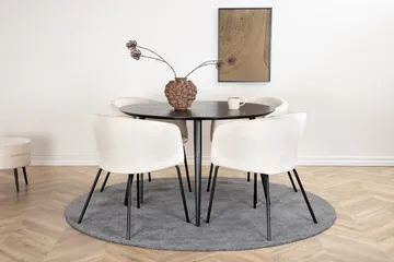 Dipp Matgrupp 115 cm Rund med 4 Berit stolar - Beige - Möbler - Bord & matgrupper - Matgrupper