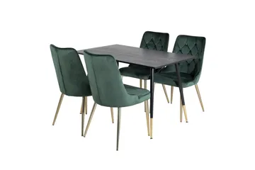 Dipp Matgrupp 120 cm Rund med 4 Velvet Deluxe stolar - Möbler - Bord & matgrupper - Matgrupper