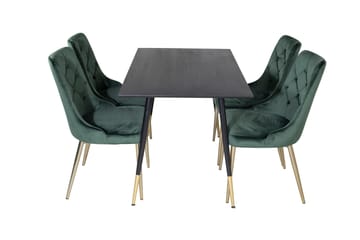 Dipp Matgrupp 120 cm Rund med 4 Velvet Deluxe stolar - Möbler - Bord & matgrupper - Matgrupper