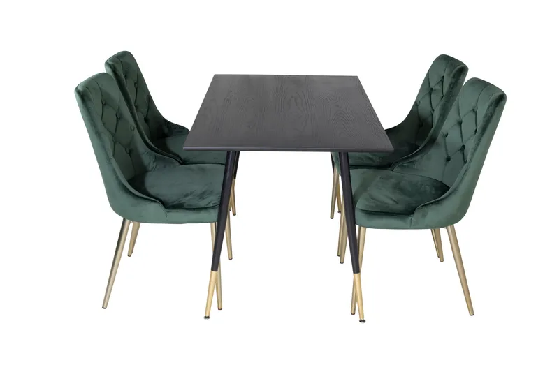 Dipp Matgrupp 120 cm Rund med 4 Velvet Deluxe stolar, undefined